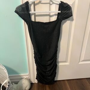 Lucy in the sky black bodycon dress size xs worn once brand new condition